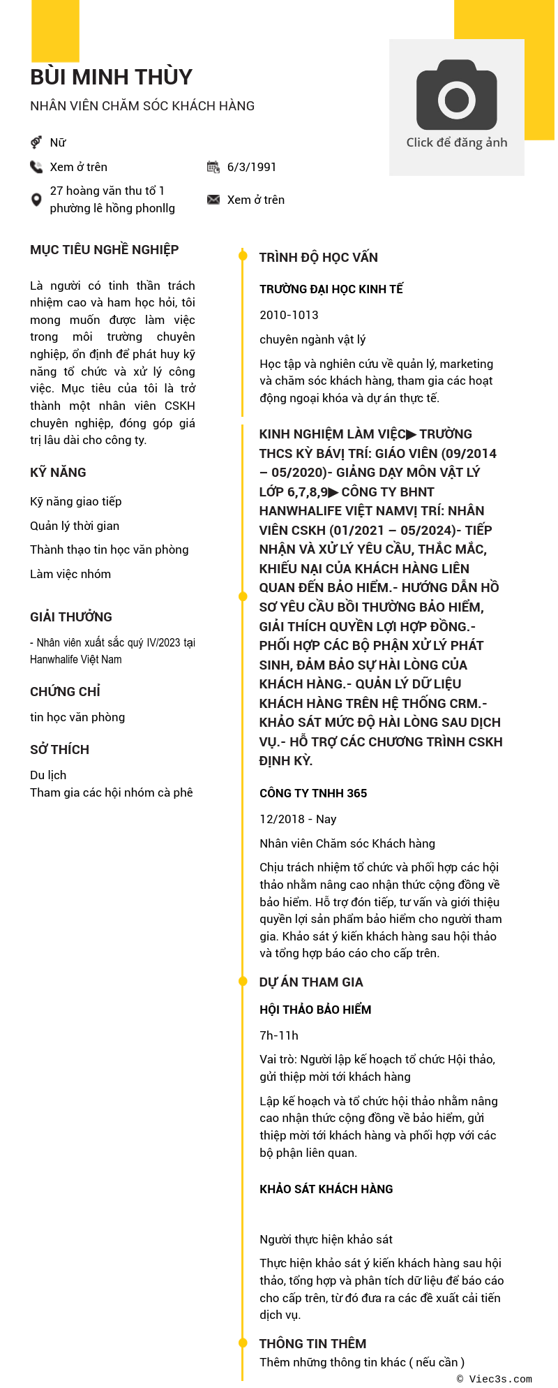 CV ứng viên