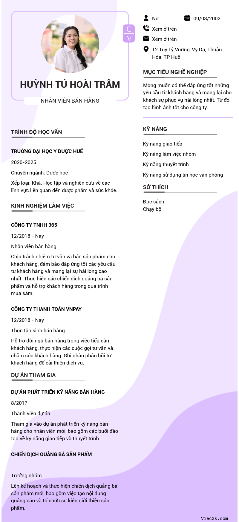 CV ứng viên
