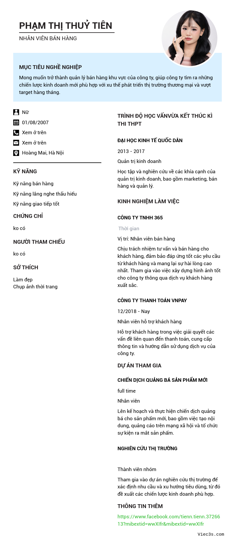 CV ứng viên