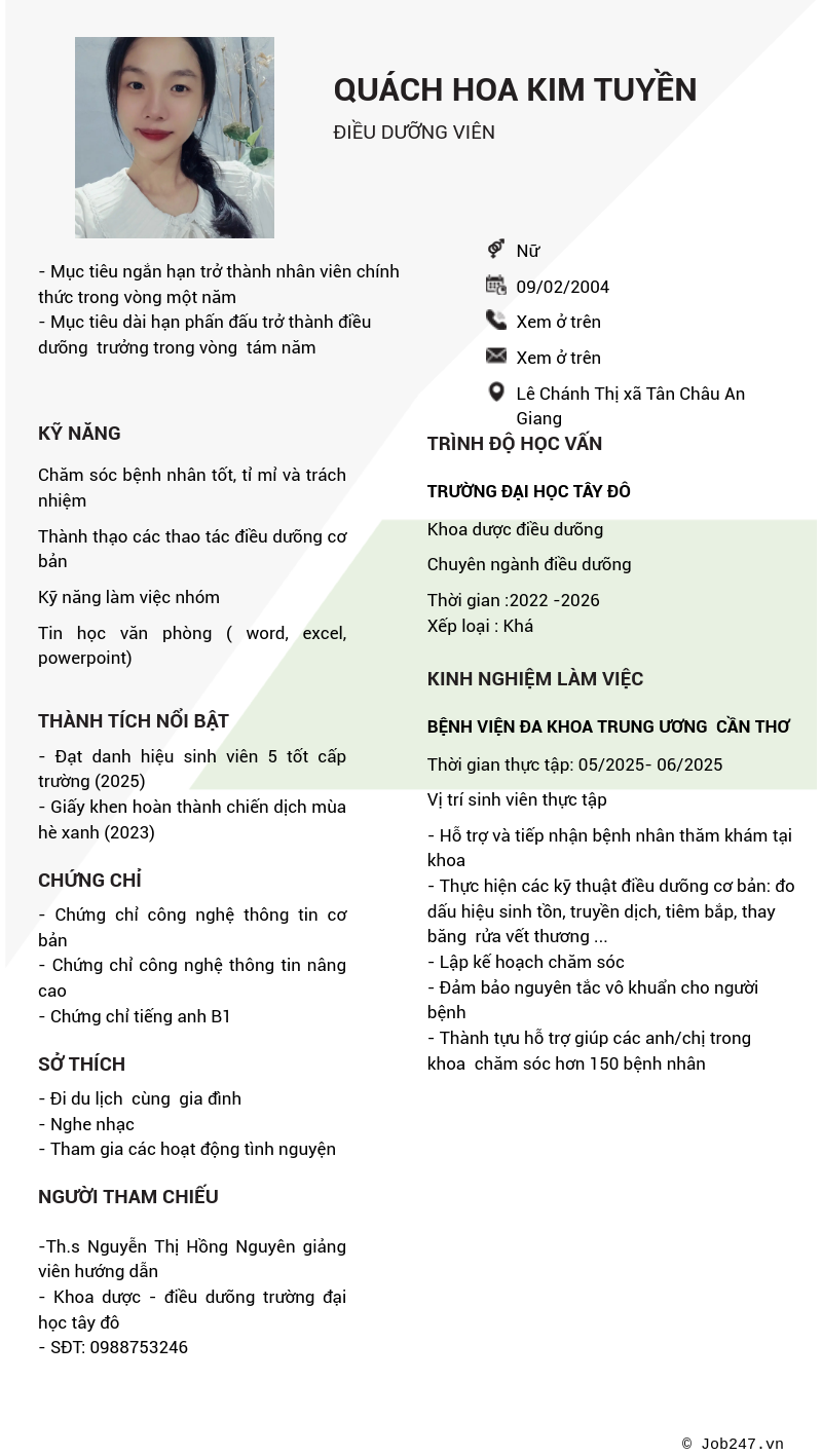 CV ứng viên