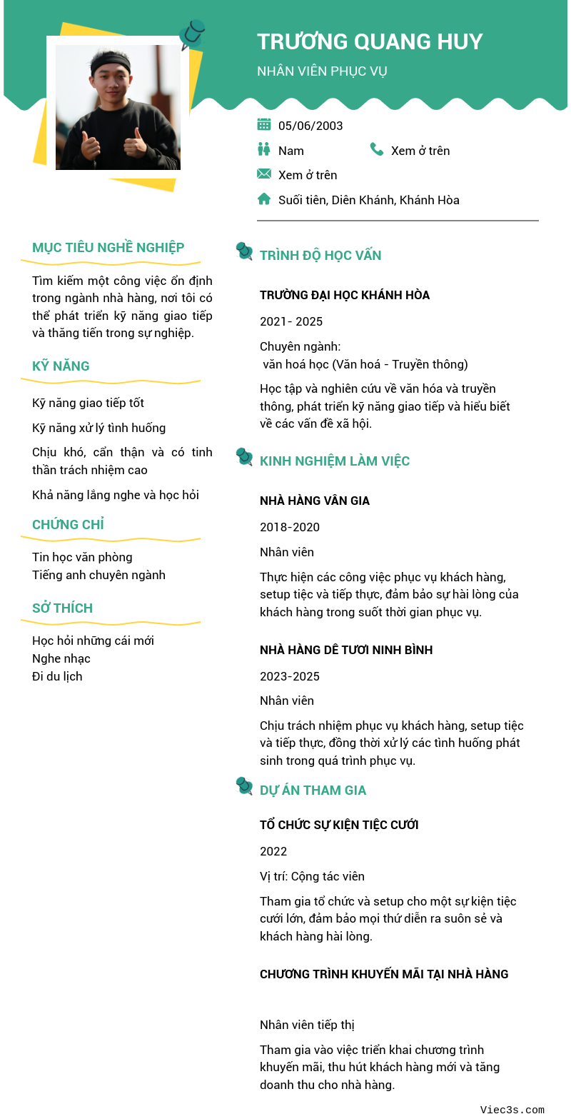CV ứng viên