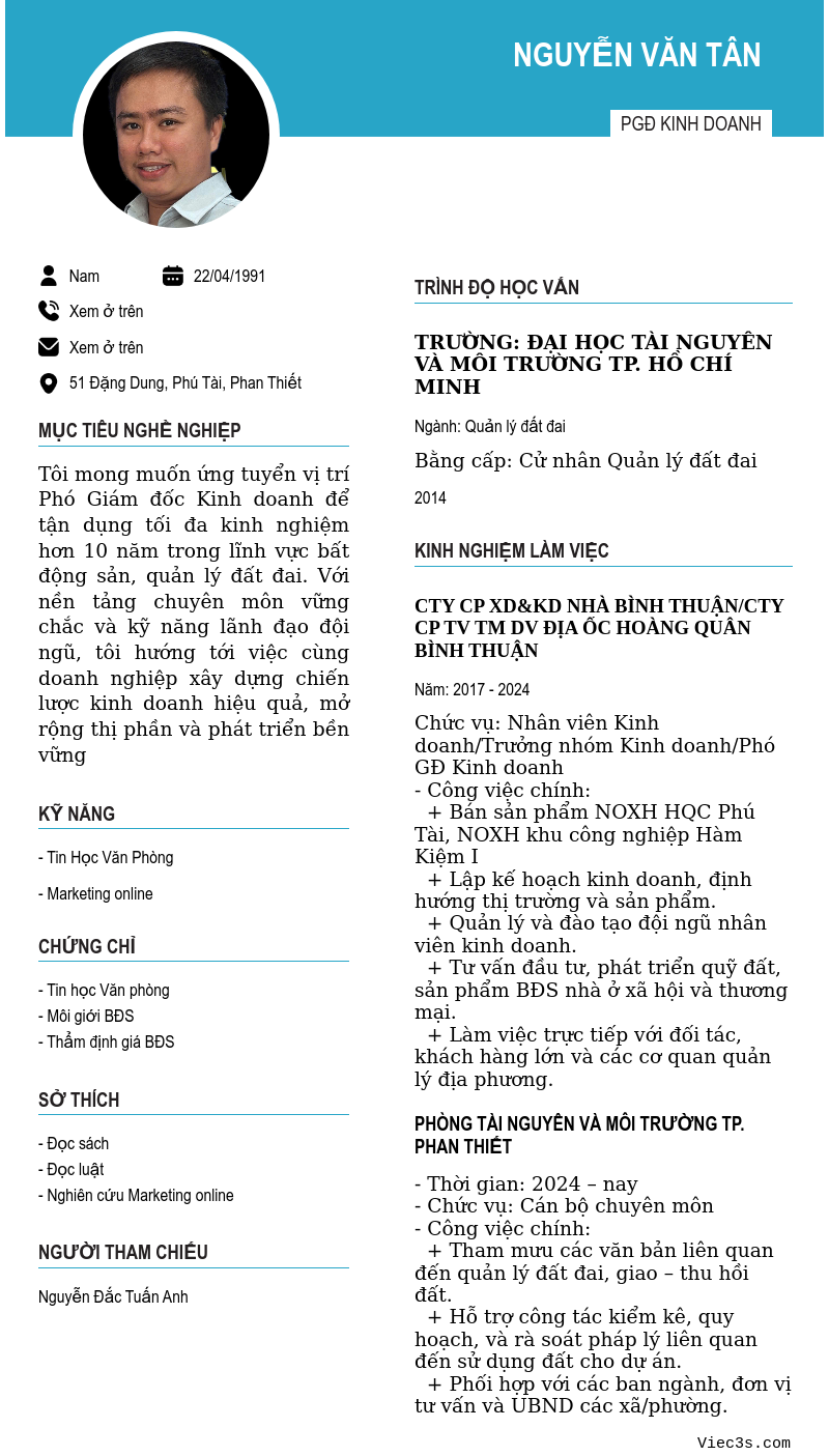 CV ứng viên