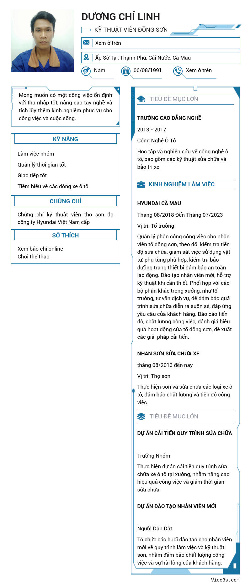 CV ứng viên