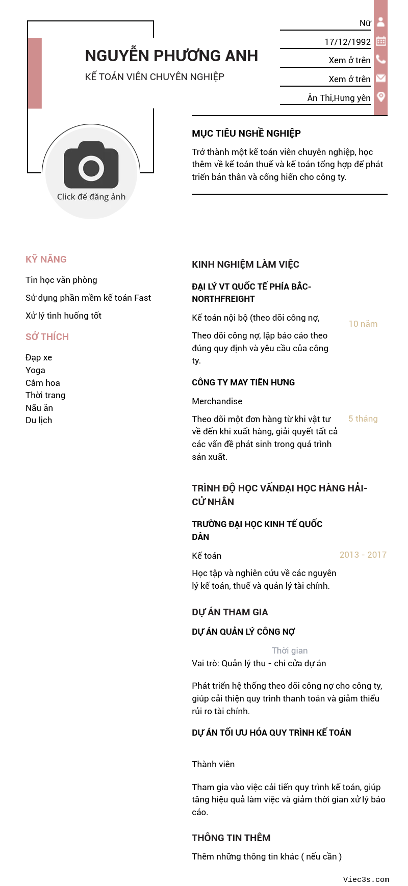 CV ứng viên