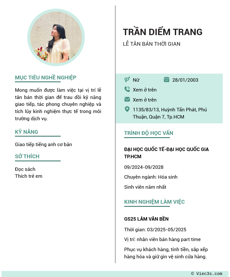 CV ứng viên