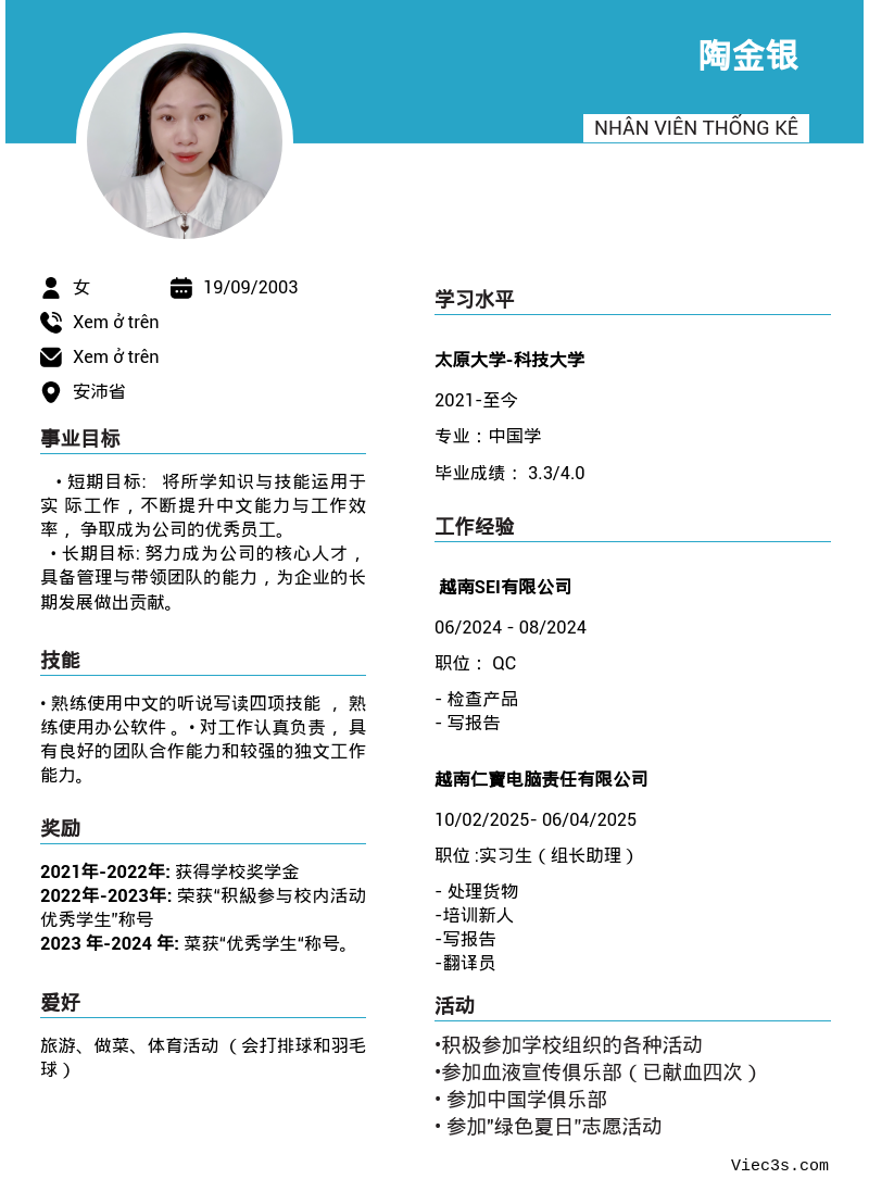 CV ứng viên
