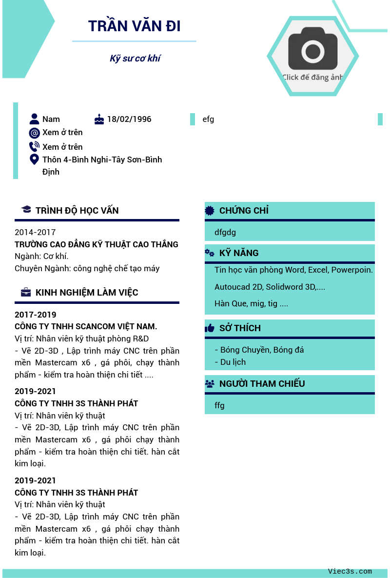 CV ứng viên