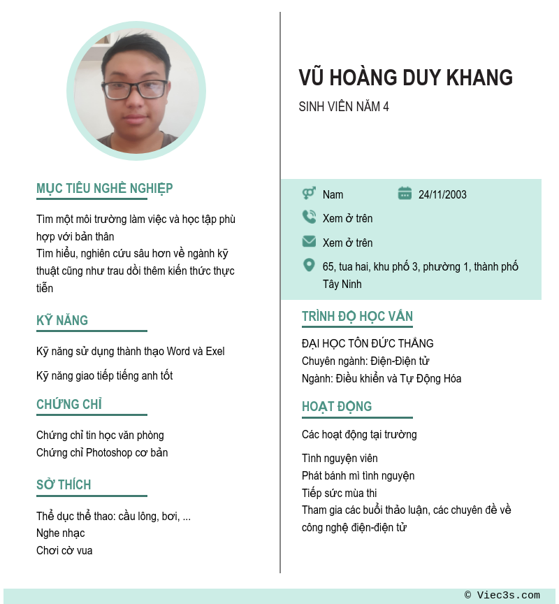 CV ứng viên