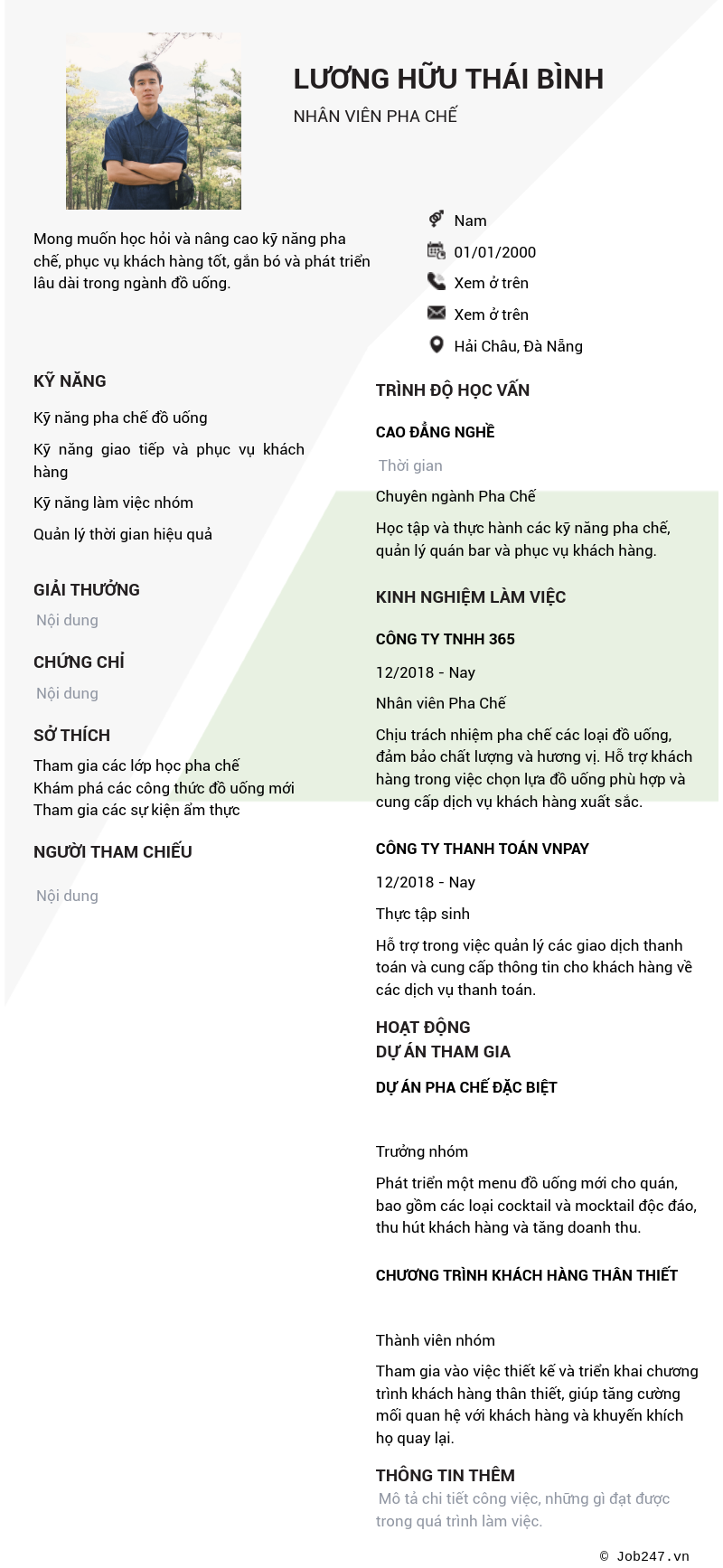 CV ứng viên