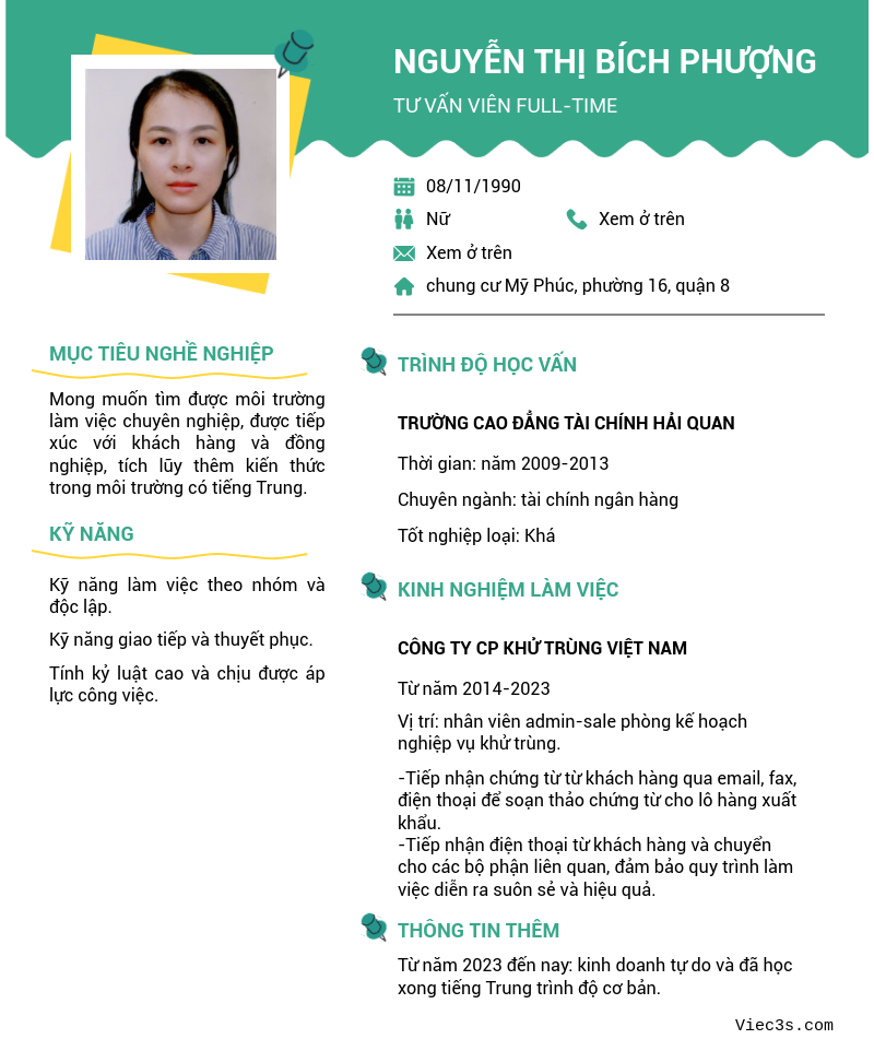 CV ứng viên