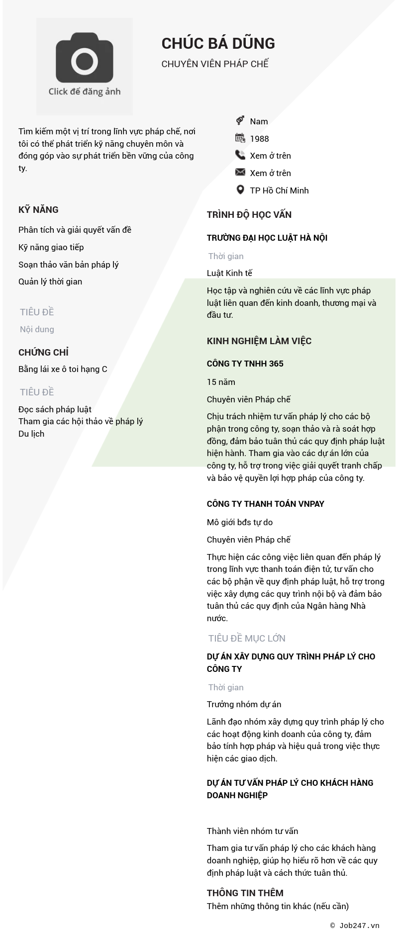 CV ứng viên