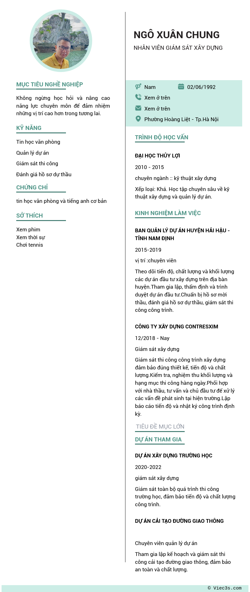 CV ứng viên