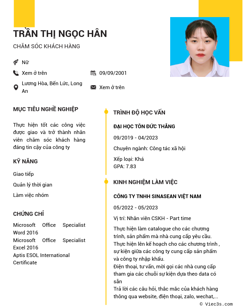 CV ứng viên