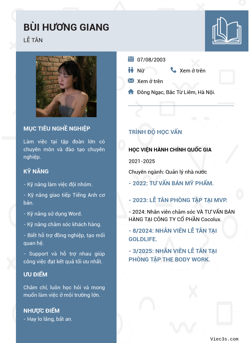CV ứng viên