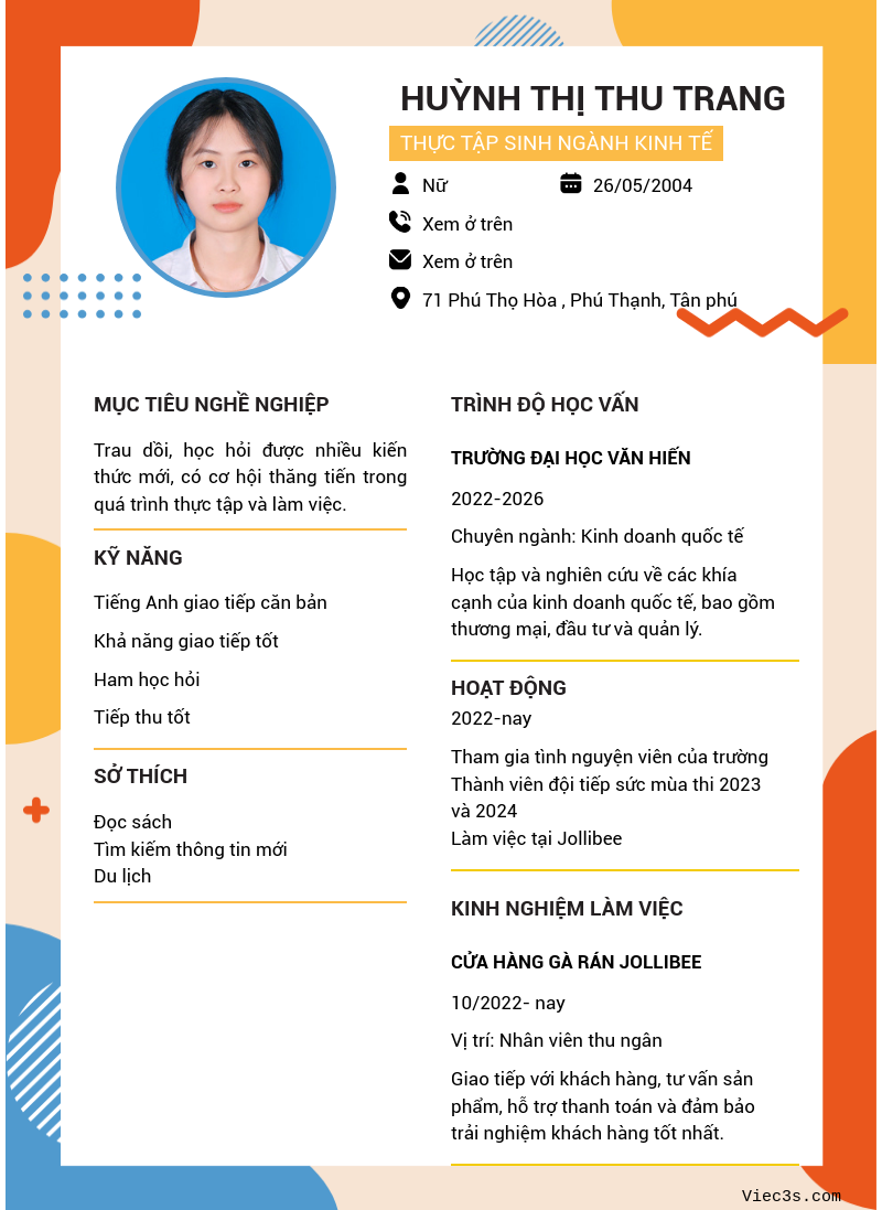 CV ứng viên