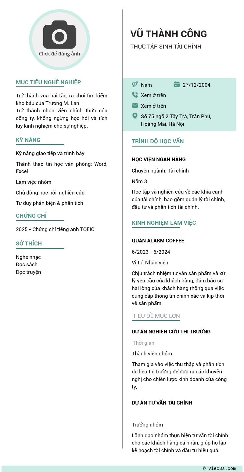 CV ứng viên