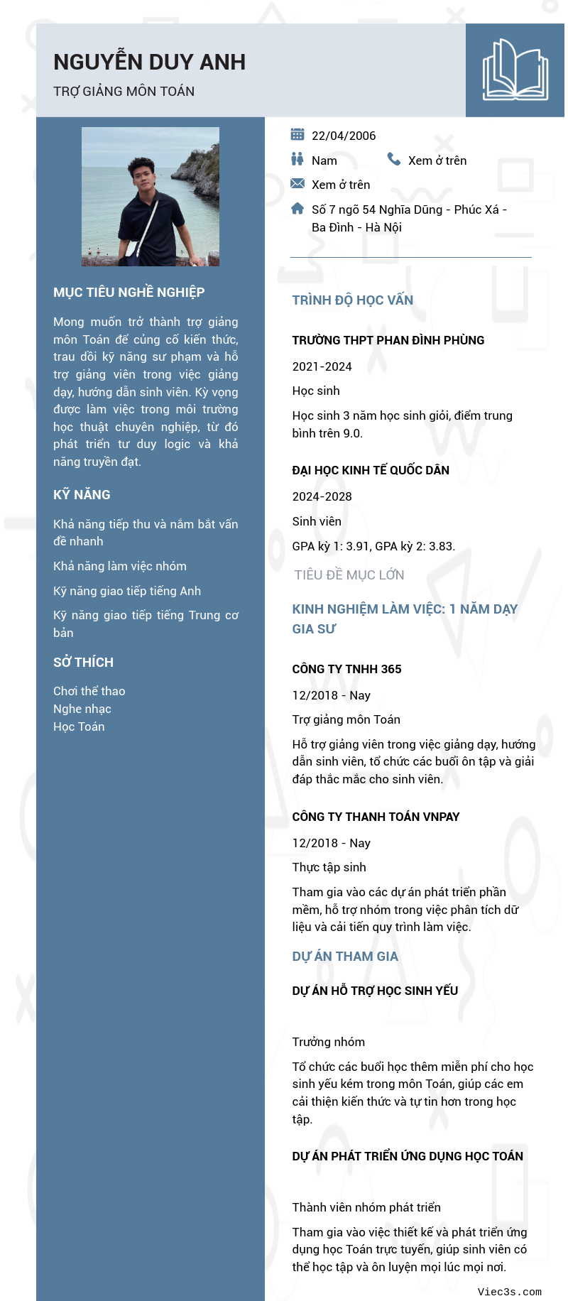 CV ứng viên