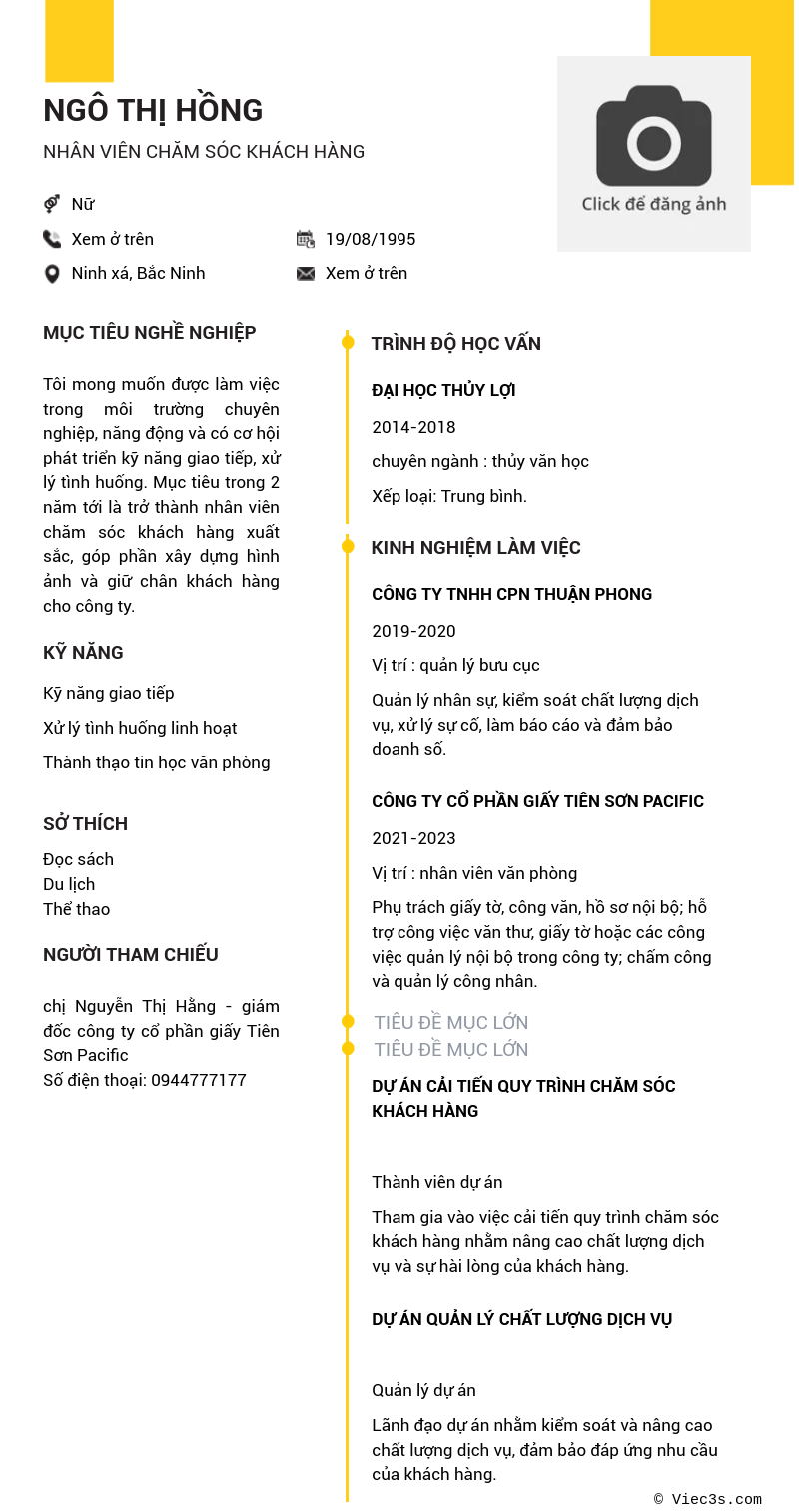 CV ứng viên