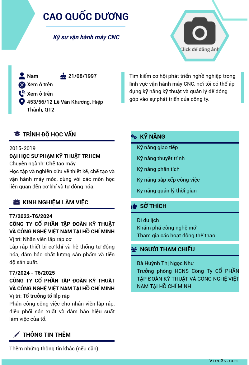 CV ứng viên