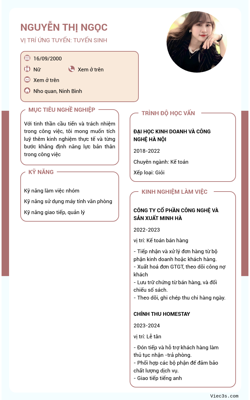 CV ứng viên