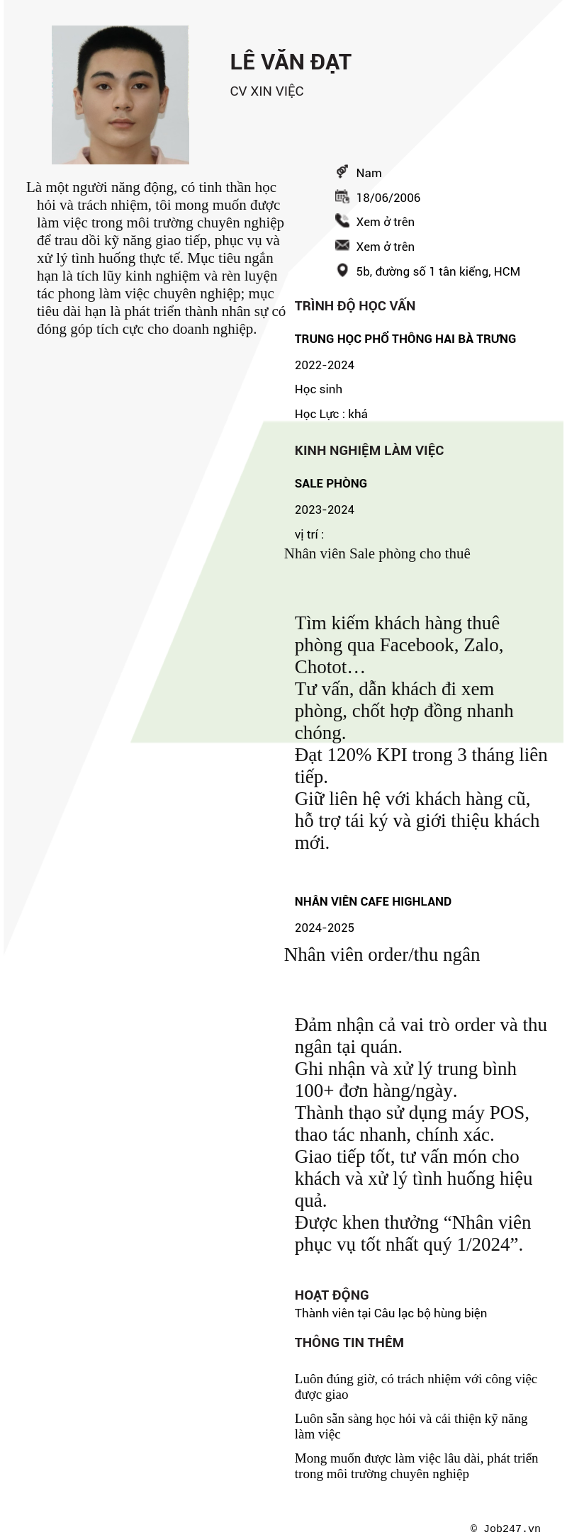 CV ứng viên