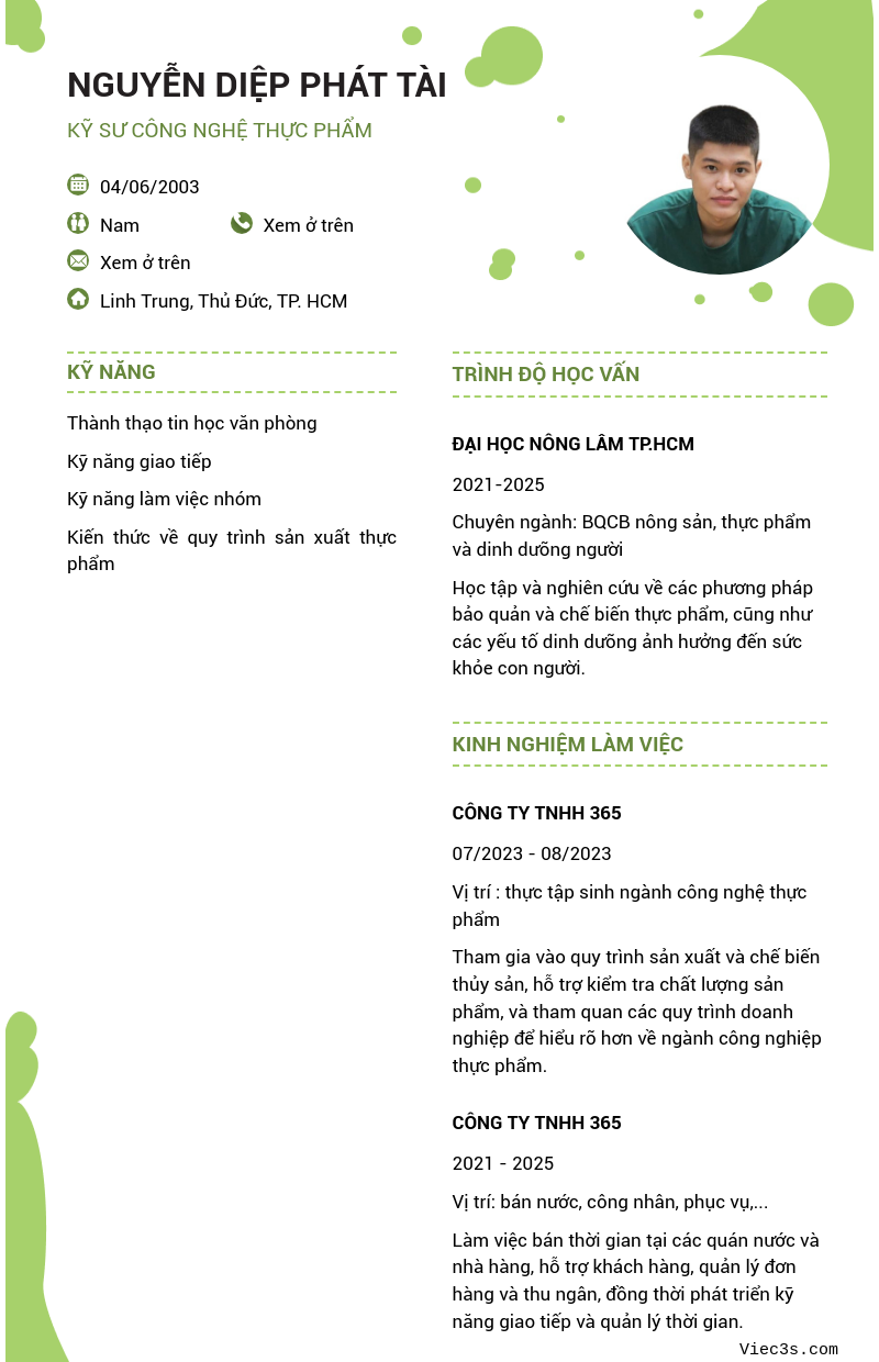 CV ứng viên
