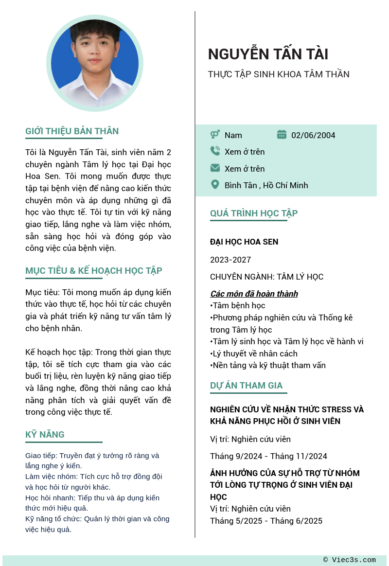 CV ứng viên