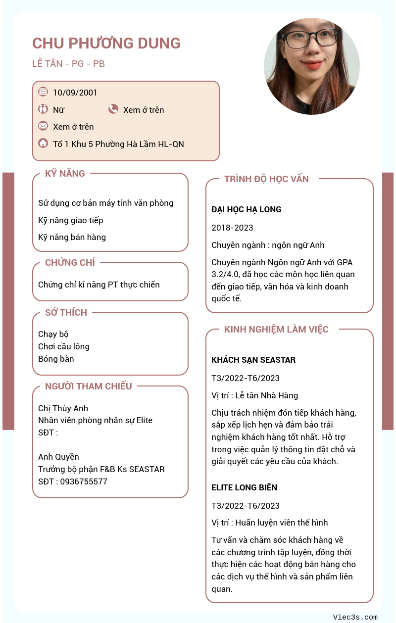 CV ứng viên