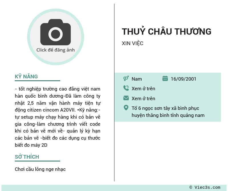 CV ứng viên