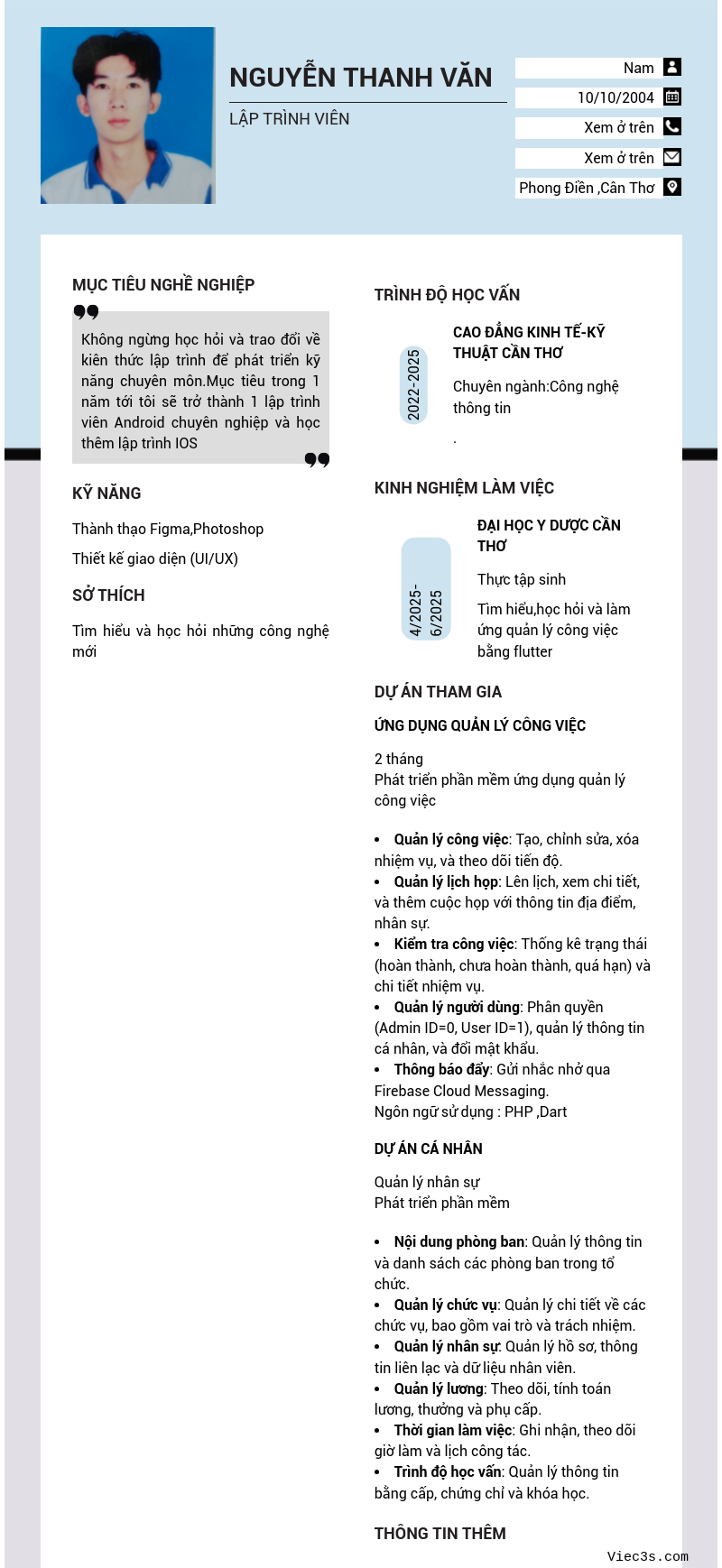 CV ứng viên