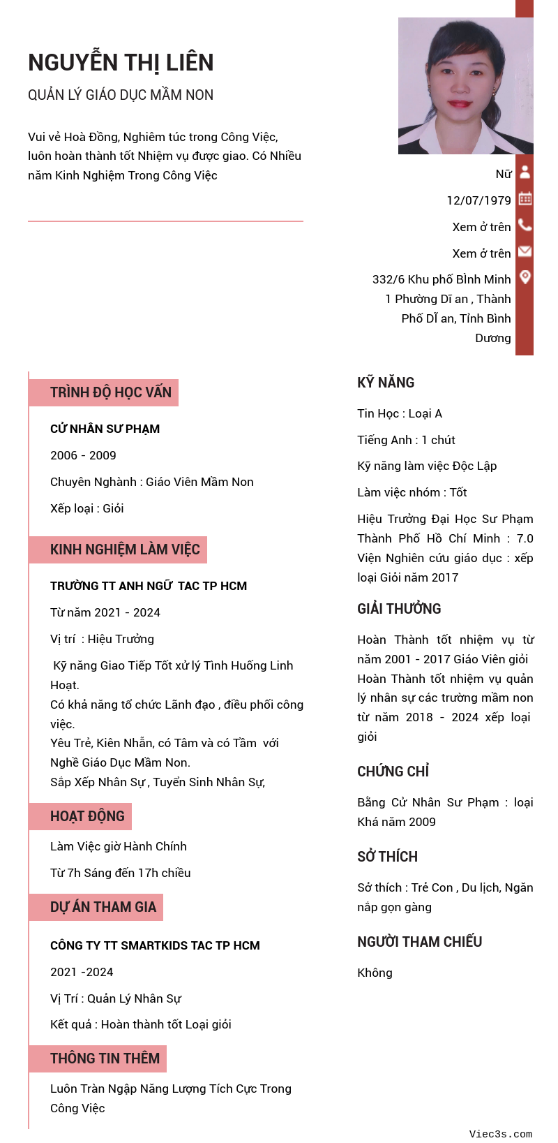 CV ứng viên