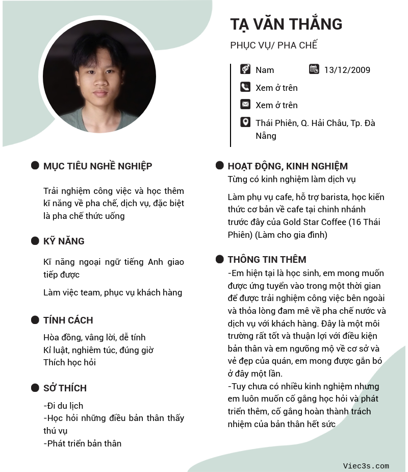 CV ứng viên