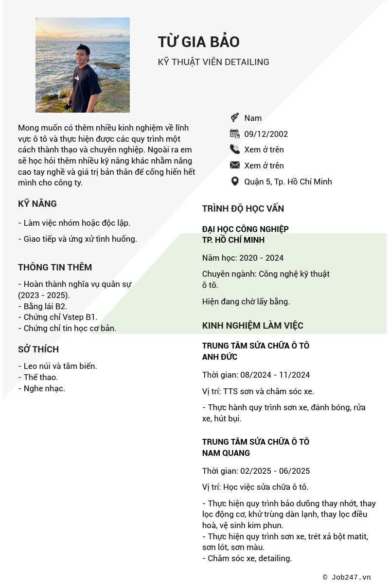 CV ứng viên