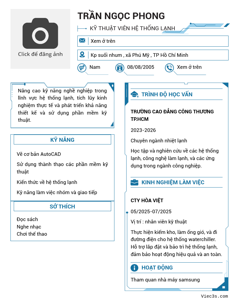 CV ứng viên