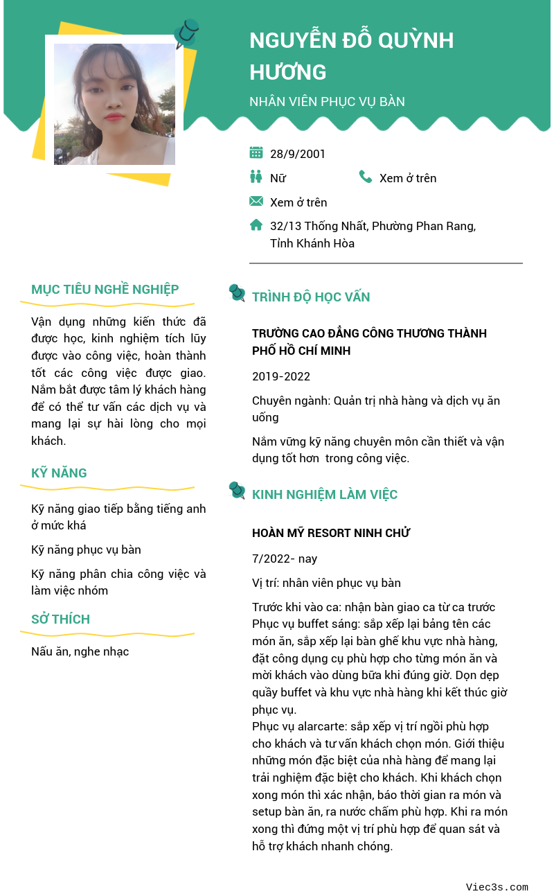 CV ứng viên