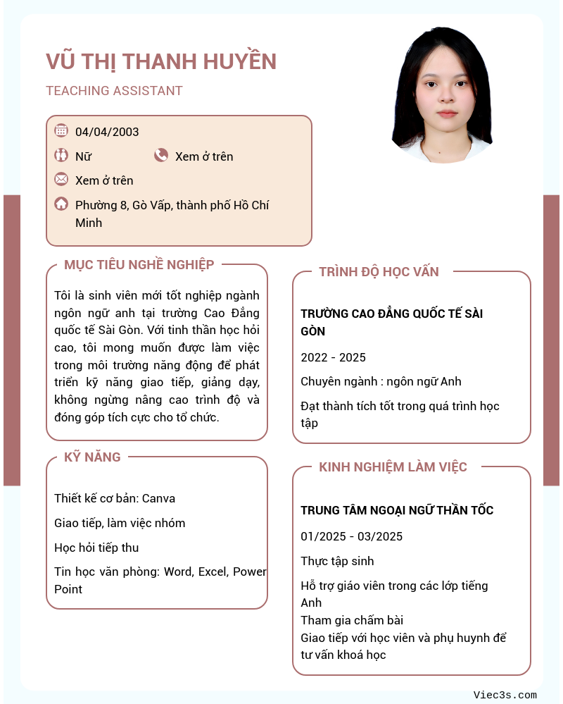 CV ứng viên