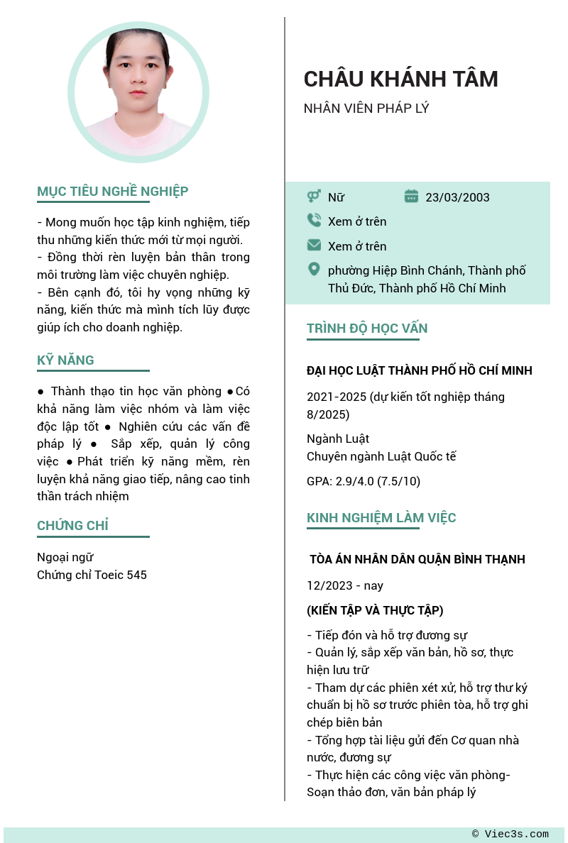 CV ứng viên