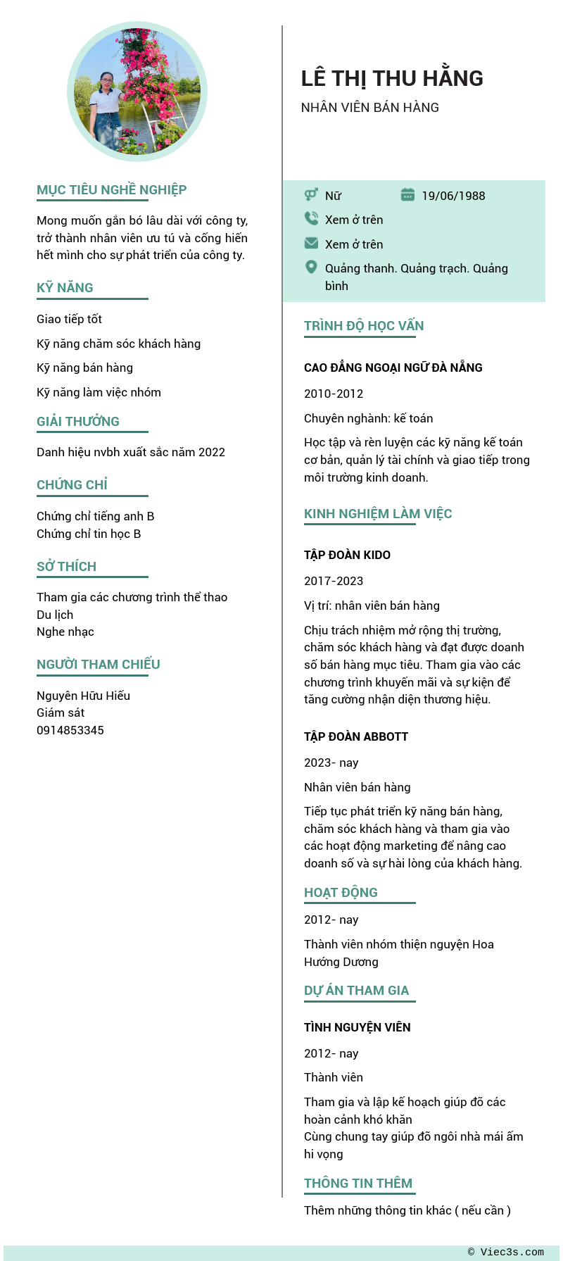 CV ứng viên