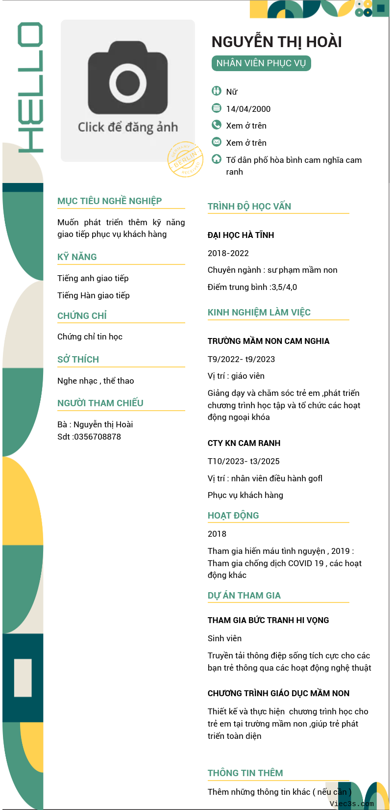 CV ứng viên