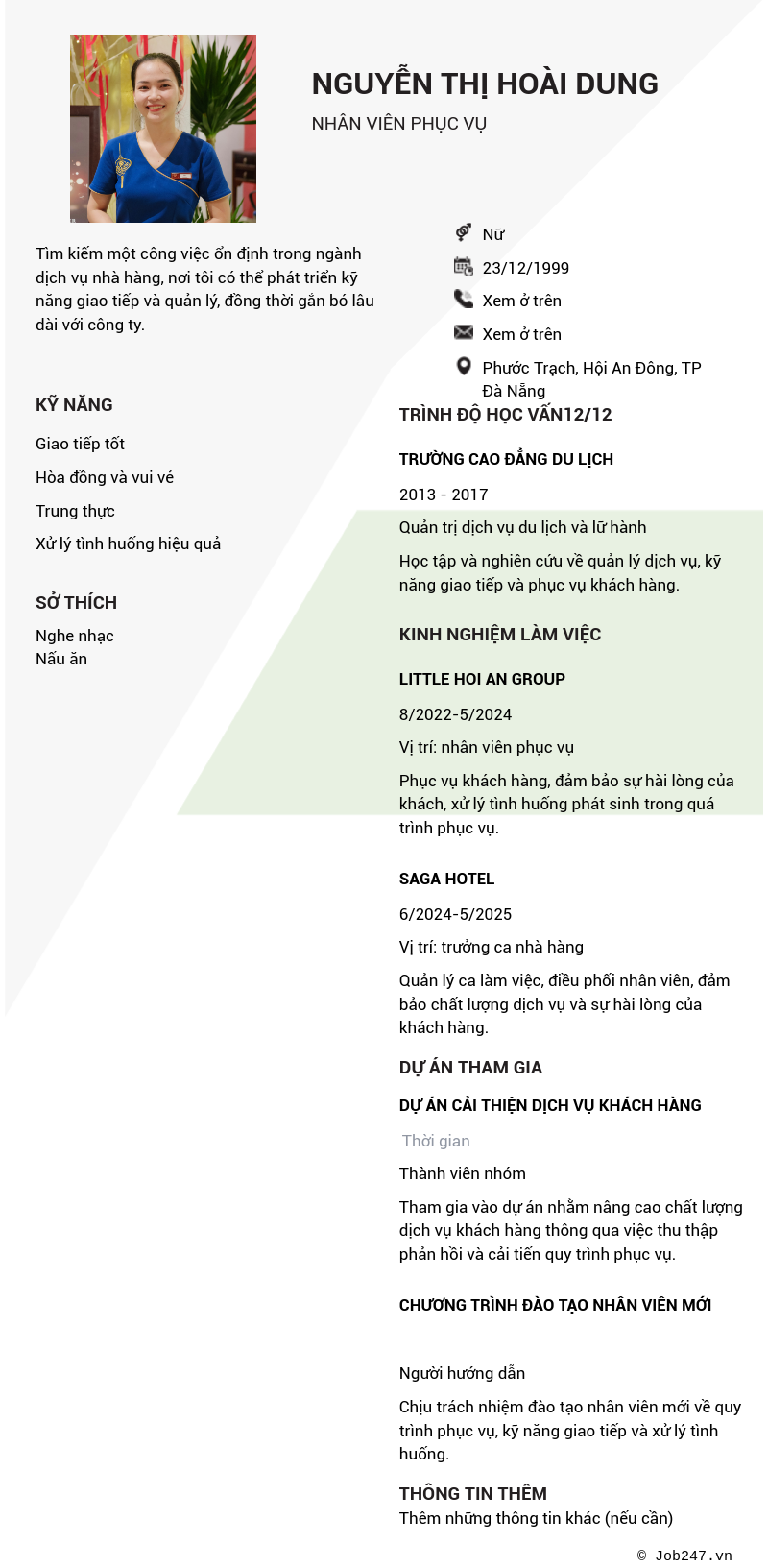 CV ứng viên