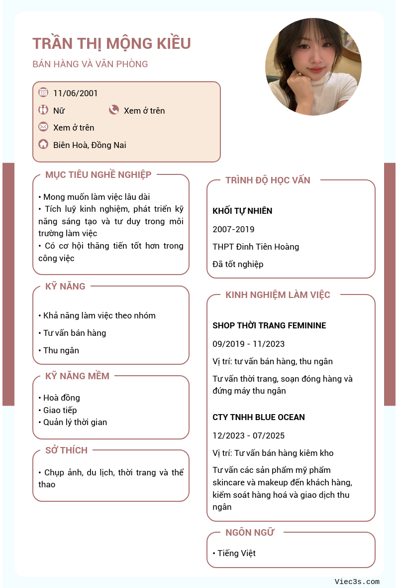 CV ứng viên