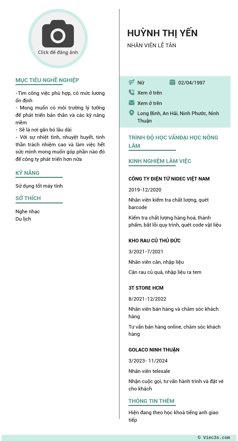 CV ứng viên