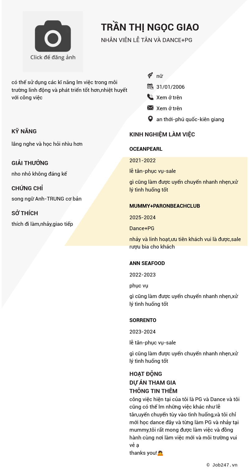 CV ứng viên