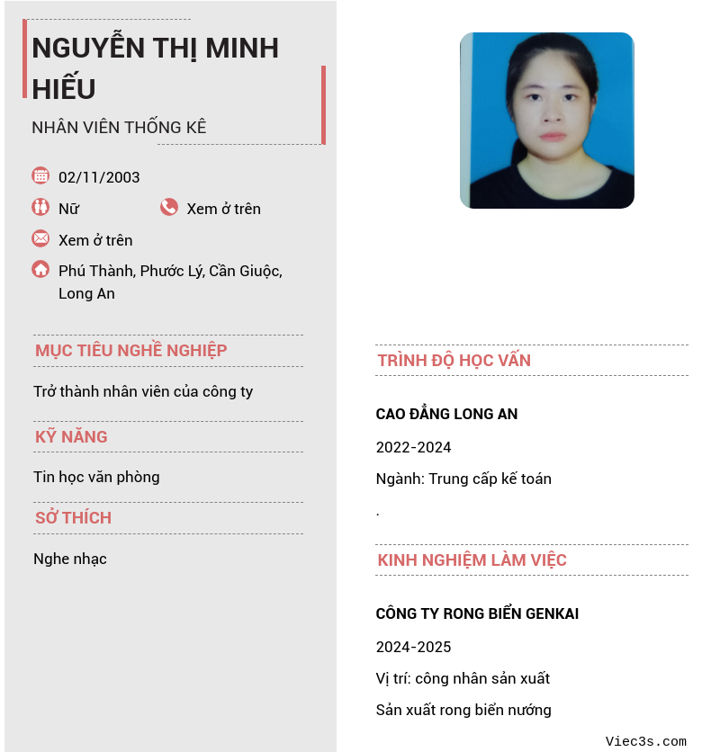 CV ứng viên