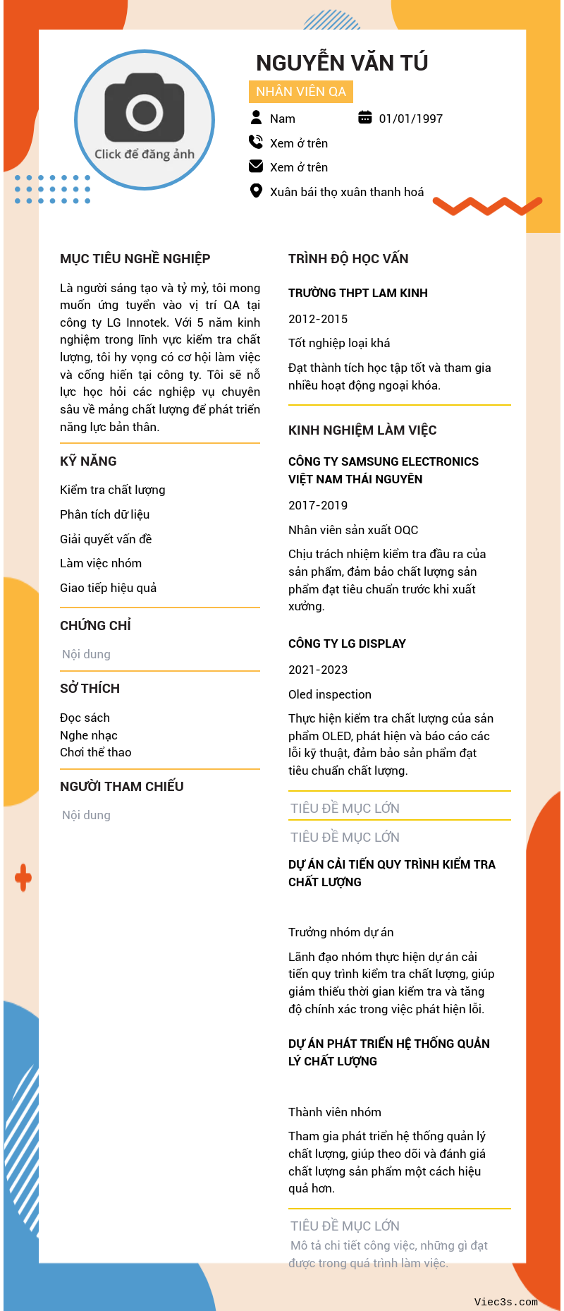 CV ứng viên