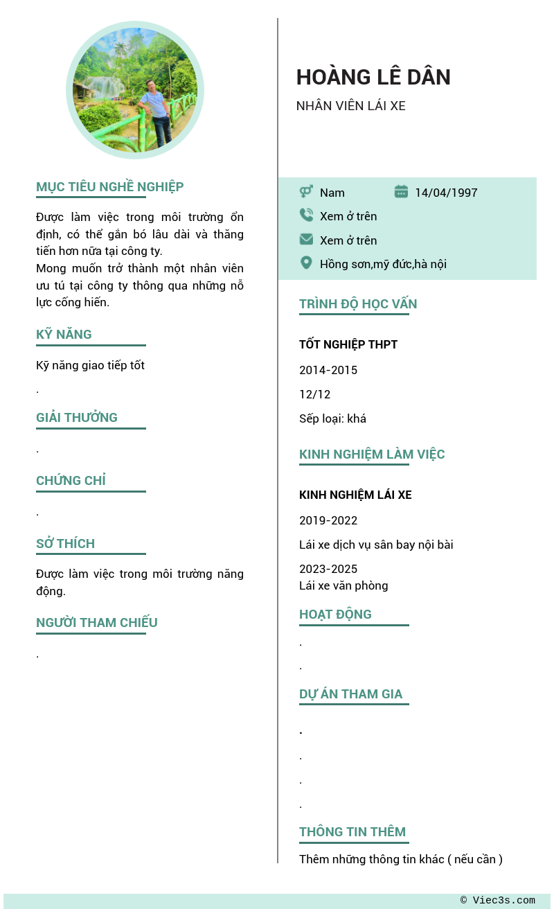 CV ứng viên