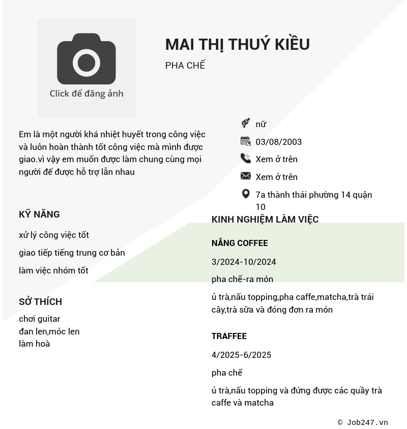 CV ứng viên