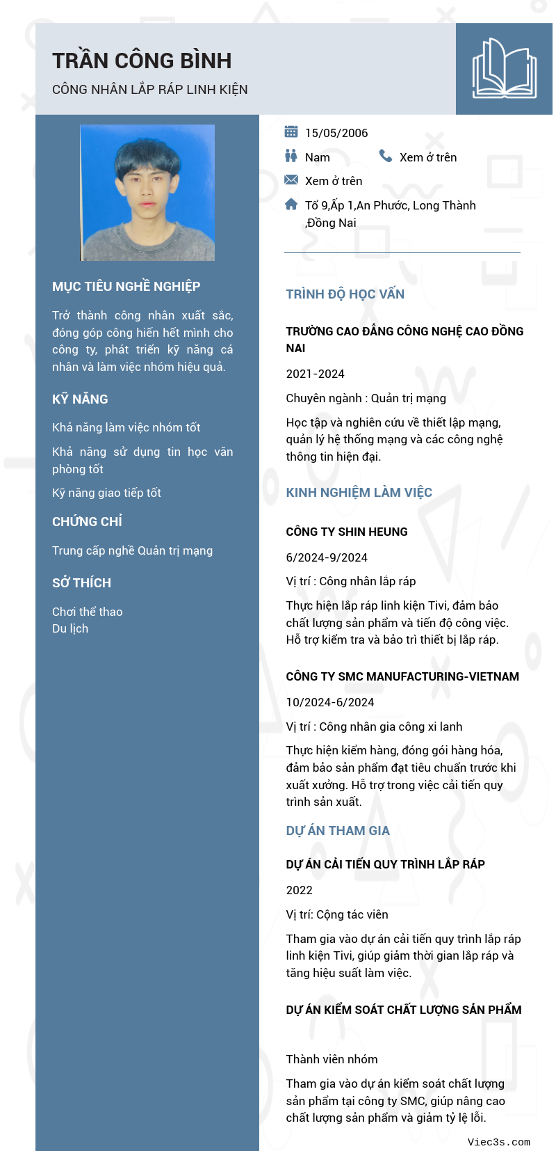 CV ứng viên