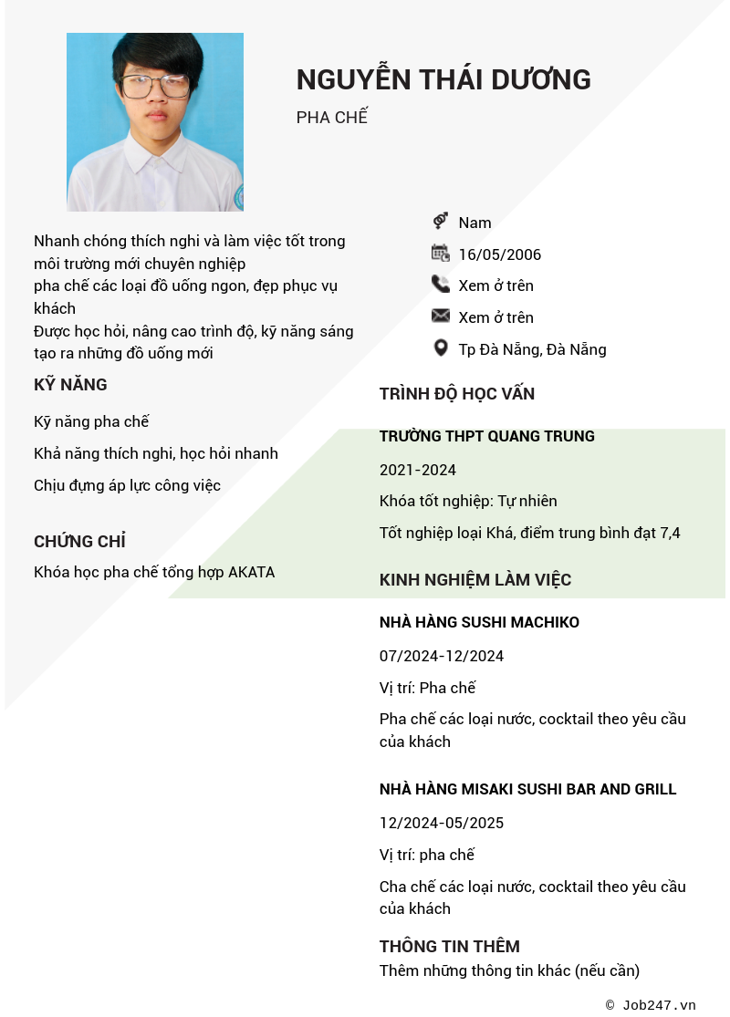 CV ứng viên