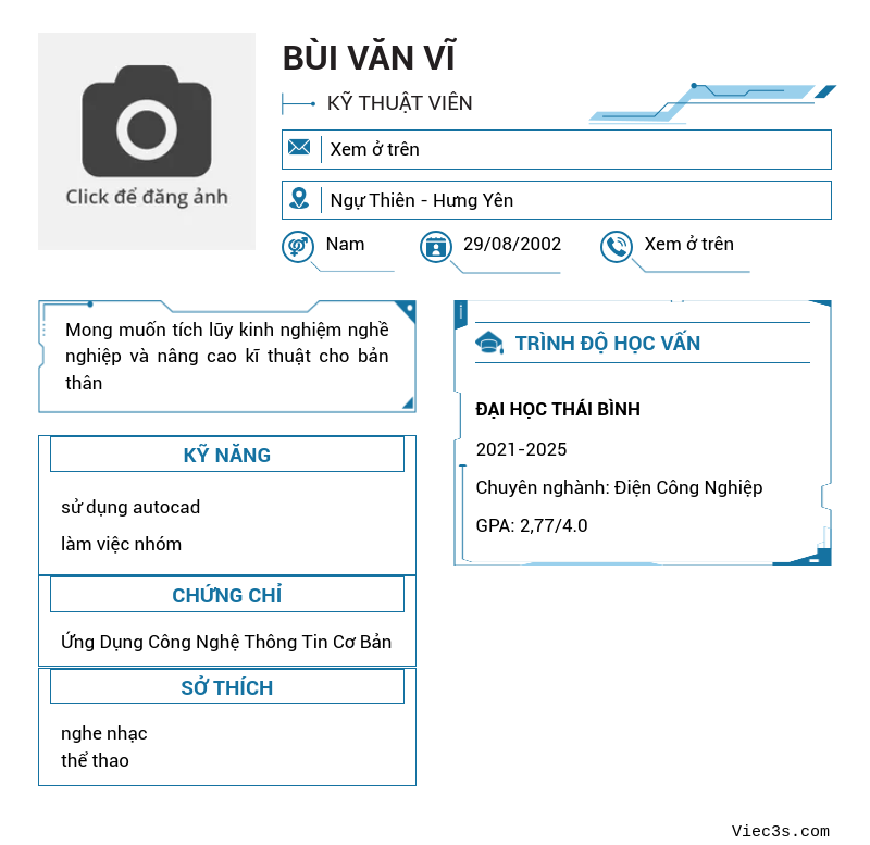 CV ứng viên